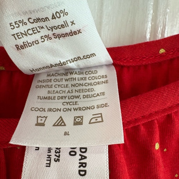 Hanna Andersson Red Star long sleeve dress size 10 - Picture 3 of 4